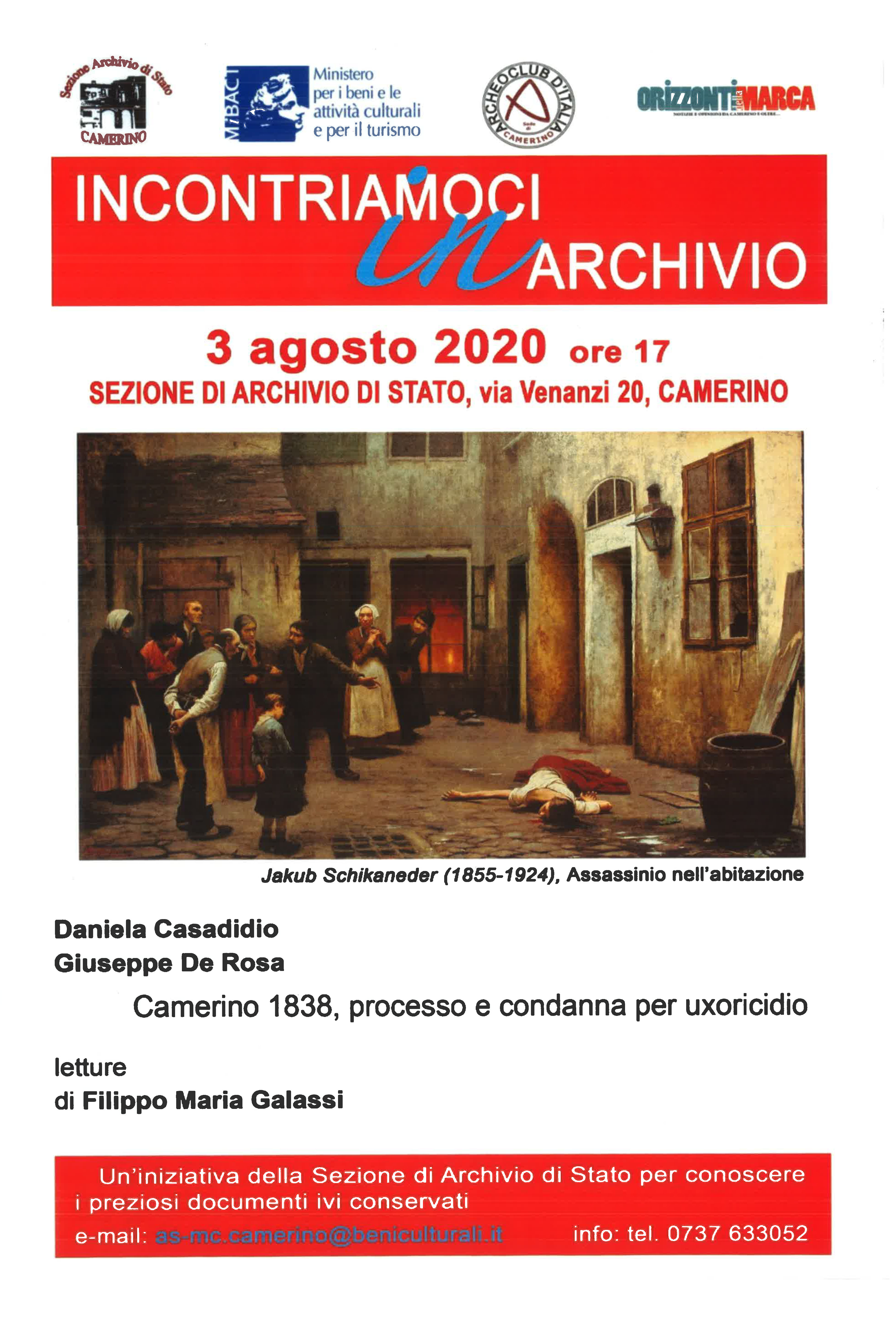 Camerino 1838, processo e condanna per uxoricidio